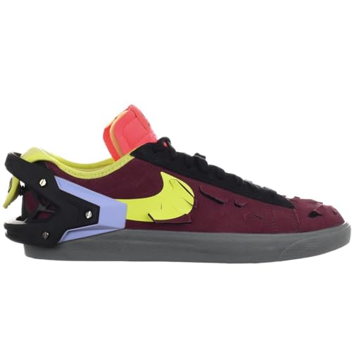 Nike X Acronym Blazer L, Zapatillas de Skate Hombre, Maroon/Lemon/Black, 36.5 EU