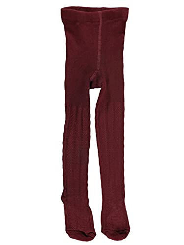 Cookie's Brand Cable Knit Tights - burgundy, 16 - 18