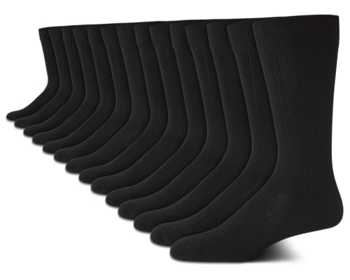 Van Heusen Mens Dress Socks - 14 Pack Soft Stretch Moisture Wicking Stay Up Casual Work Socks for Men (Sizes: 6-12.5)