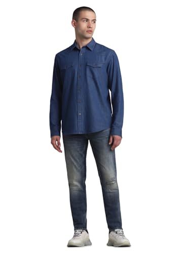 Image of Jack & Jones Men's Cotton Solid Regular Fit Shirt