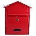 AB Tools Letter Post Mail Box Metal Red Wall Door Gate Fence Garden House Lockable