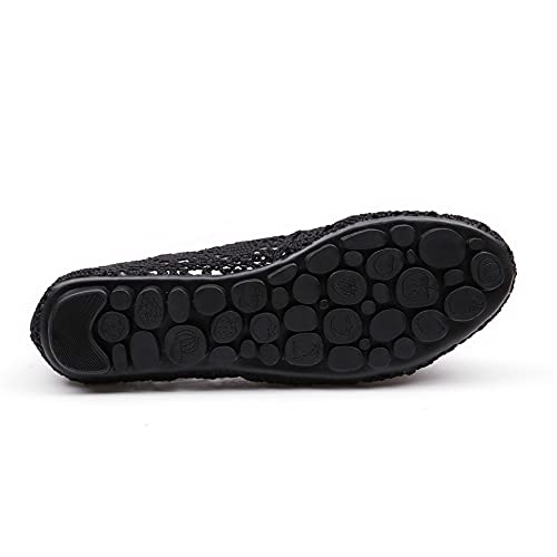 Women's Flat Shoes, Round Toe Sweet Classic Lace Cloth Shoes, Soft and Comfortable Mesh Flat Shoes.4