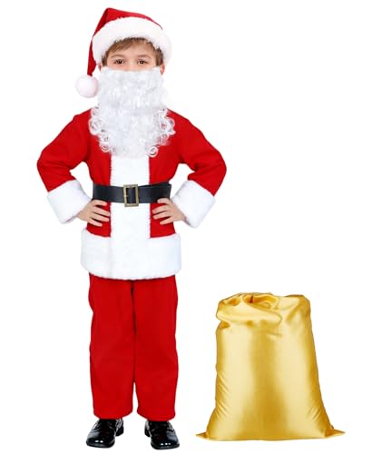 Disfraz completo de Santa Claus para niños talla Medium miniatura 1