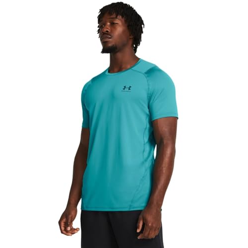 Image of Under Armour Men's UA HG Armour Comp SS Short Sleeve Functional Shirt Quick Dry T-Shirt with Compression Fit