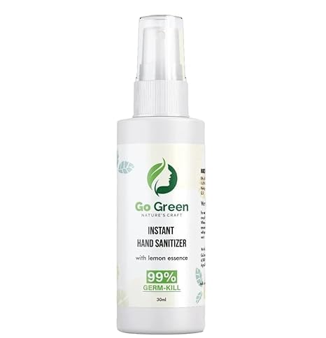 Go Green Hand Herbal Sanitizer with Lemon, Aloevera, IP 70%, Glycerol 1.45%, Lemon 2%, Hydrogen Peroxide 0.125% (Pack of 4) (B0CJFH8LZ1) Amazon Price History, Amazon Price Tracker