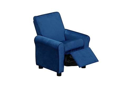 Image of Olive & Opie Jordan Kids /Toddler Push Back Recliner Chair, Lounge Sofa for Boys & Girls Ages 3 and Up, Soft Upholstery, Nautica Soft