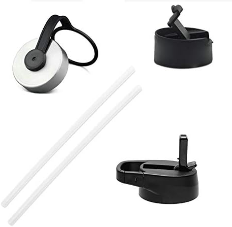 Miniatura 6 de H2 Hydrology - Botella de agua deportiva de 18, 22, 32, 40 o 64 onzas con 3 tapas, termo de acero inoxidable de doble pared con aislamiento al vacío