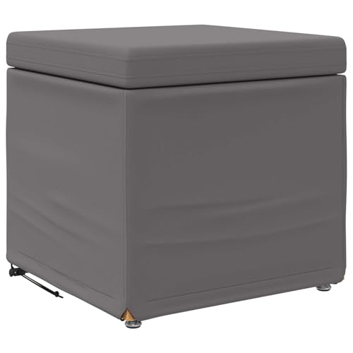 Tabouret gris compact en cuir synthétique pour optimiser les petits espaces - 2