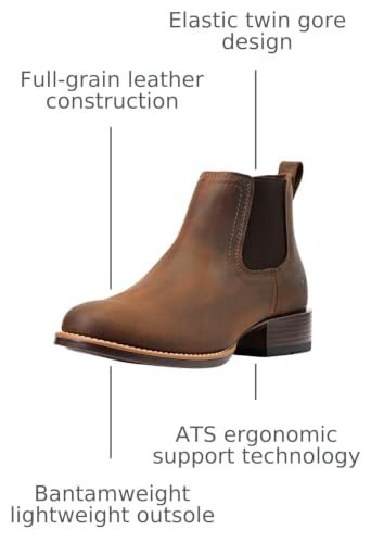 Image of ARIAT unisex-child Booker Ultra Round Toe Western Boot
