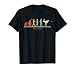 L'évolution de l'homme dans un pichet de baseball T-Shirt