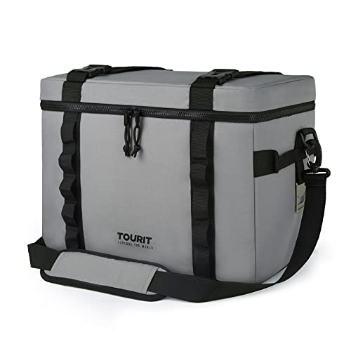 Tourit Cooler Bag 46-Can Large Collapsible Cooler Bag 32L Insulated Leakproof Coolers For Picnic, Beach, Work, Trip #TOP22