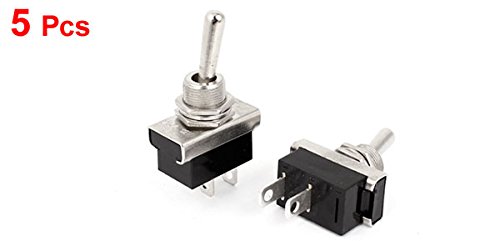 Uxcell Universal Dc 12V 25A Car On/Off 2 Position 2 Pin Toggle Switch 5 Pcs #TOP1