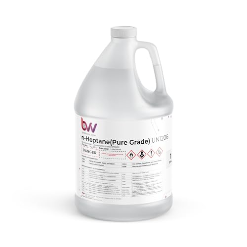 BEST VALUE VACS Lab Grade N-Heptane - Ultra High Purity Solvent - 99.3% Pure Dissolving Heptane Solution - 1 Gallon