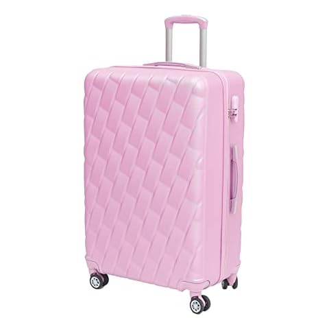 CMY Hard Shell PC+ABS Cary On Hand Cabin Suitcase 4 Wheel Travel Bag Luggage Trolley Lightweight Case Cover