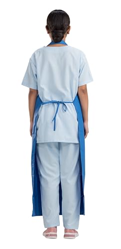 Image of Reusable Waterproof Front Apron -, Size 45 inchx23 inch | Poly Rubber Coated Fabric | Tie-Type with Adjustable Neck Buckle
