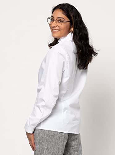 Style Arc Sewing Pattern - Francesca Woven Shirt (Sizes 18-30), White - Image 3