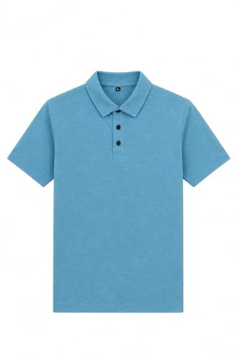 Image of Men's Short Sleeve Polo T-Shirt, Casual Collared Top