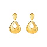 Pendientes de gota de agua de color dorado para mujer, impermeables, impermeables, joyería de regalo para fiesta