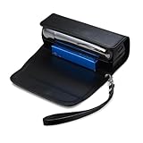 SOAREM イルマ対応 イルマｉ対応のケース PUレザー ケース ストラップ＆フック付き (ブラック)