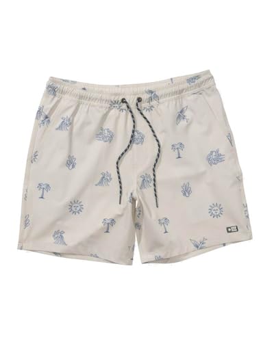 Salty Crew Men's Good Vibes Volley Shorts – Lightweight Quick-Dry Beach Shorts with Pockets