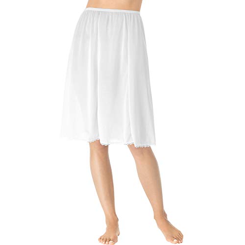 Comfort Choice Women s Plus Size 6-Panel Half Slip - 1X, White