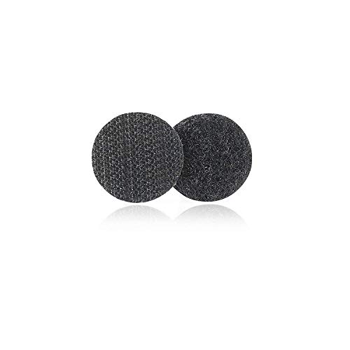 Image of Hook and Loop Self Adhesive Back Coin Fasteners, 19 mm Color Black (100 Set)