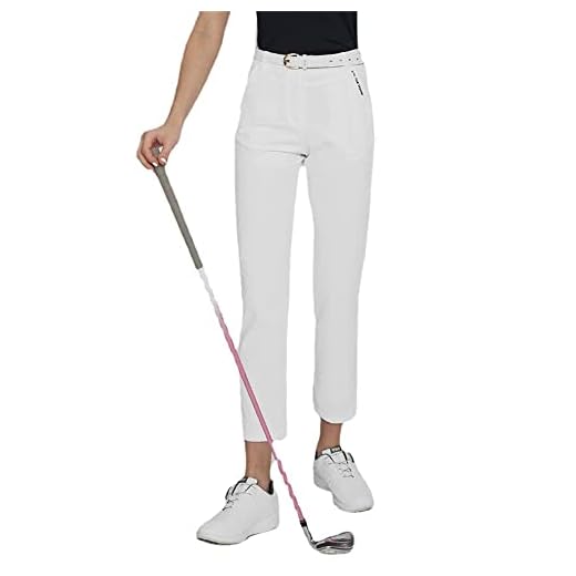GRASKY Women's Golf Pants Summer Sports Waterproof Tenths Pants Golf Wear for Ladies