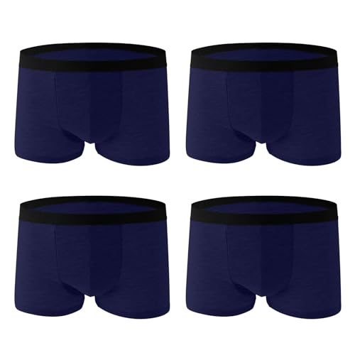 Men's Low Rise Briefs 4PC Solid Lightweight Boxers Underpants Breathable Brief Daily Wear Comfortable Fit Underwear2