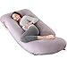 ARNTY Cojin Embarazada Dormir,Almohada Embarazada Dormir Multifuncional en Forma de u,Almohada de Cuerpo para Soporte para Hombros, Caderas, Piernas, Vientre (Puro algodón,Gris)