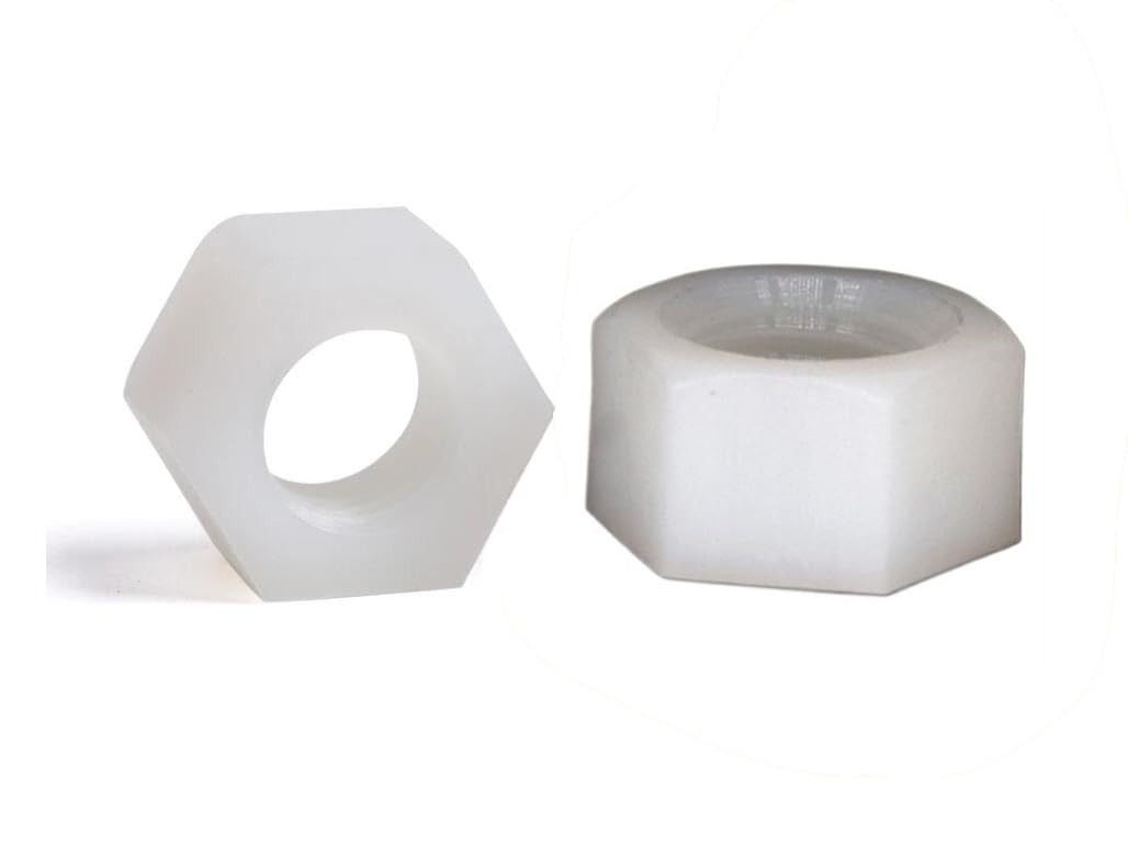 10x Viti A Testa Esagonale Nylon Naturale, M12 X 50mm, Dadi E Bulloni Di Plastica, Rondelle, Nylon Naturale - Foto 6