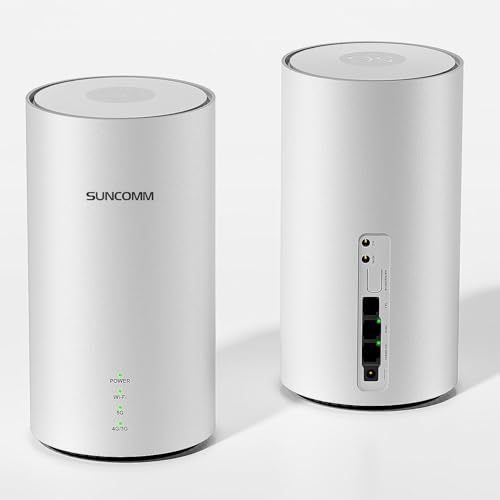 Image of Suncomm 5G Sim Router Unlocked | All Network Sim Support | WiFi-6 NR SA /NSA | Qualcomm SDX65 Dual-Band 2.4G /5Ghz Volte /VoNR /Band Lock /Cell Lock /VPN /Openwrt /Firewall | Plug & Play