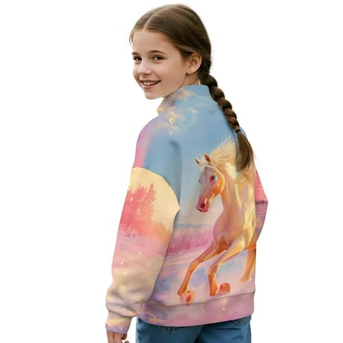 Girls Sweatshirts Quarter Zip Pullover Kids Clothes Fall Outfits Long Sleeve Athletic Tops for Workout Hiking2