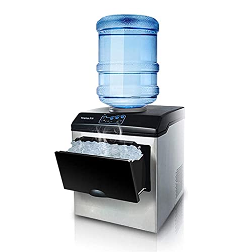 Ice Cube Maker with LED Display, 2in1 Water Dispenser Built-in Ice Cube Maker Machine Counter Top up to 25kgs, 8-12 Min