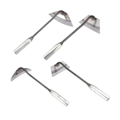 GALPADA 4pcs Portable Small Hoe Garden Planting Outdoor Agriculture Hand Plow Cultivator Soil Durable Plowing Tools Weeding Tools Plowing Hoes Hand Digger Tool Hand Hoes Steel Light