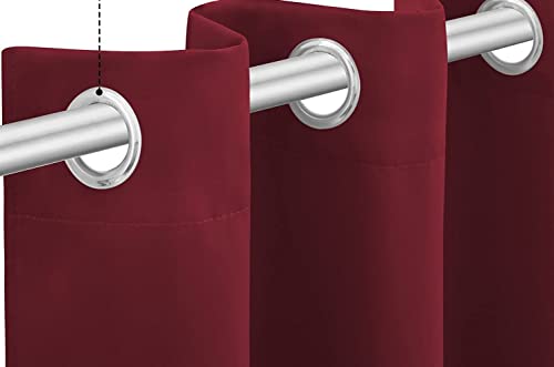 Image of Home Sizzler 1 Piece Solid Blackout Eyelet Polyester Long Door Curtain - 9 Feet, Maroon