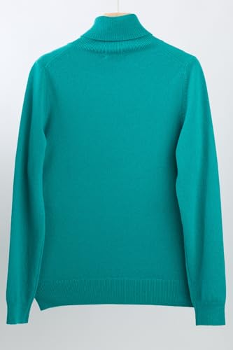 Image of JENNIE LIU Women's 100% Pure Cashmere Long Sleeve Pullover Turtleneck Sweater