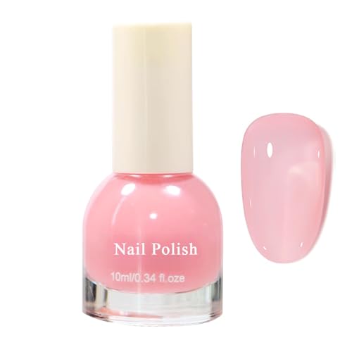 Virellay Jelly Rosa Nagellack - Ungiftig Und Schnell Trocknend - Nagellack Rosa Ohne UV Lampe - Natürlich Nude Pink Nail Polish für Frühlings und Summer - Nude Regular Nail Polish für Frauen Mädchen