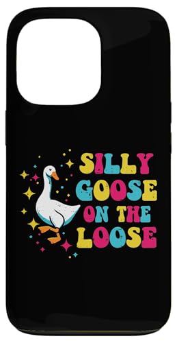 Goose Silly On The Loose Groovy ���g�� ���� ���f�B�[�X �����Y �L�b�Y �X�}�z�P�[�X iPhone 13 Pro �p