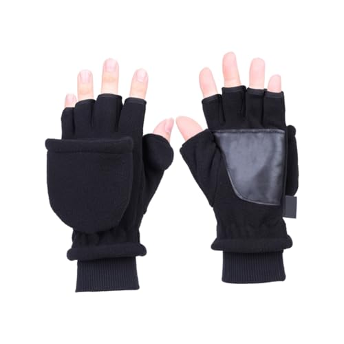 CONGARTENO Fingerless Touch Screen Gloves Adult Half-finger Gloves for Men Women Outdoor Driving