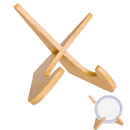 Supporto per Ricette Porta Libro di Cucina in Legno, Supporto Pieghevole e Portatile per Libro di Cucina, Design Rustico in Legno Naturale per la Casa e la Cucina