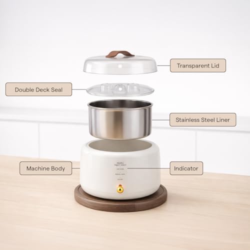 Image of The Good Bug Portable Greek Yogurt & Curd Maker Hung Curd with Auto Temperature Regulation| Easy Homemade Yogurt & Cheese (Yogurt Maker) | Durable | 1 Litre | 220V, 15Hz