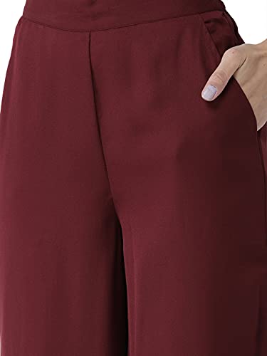 Image of Style Quotient Women Black Solid Flared Palazzos