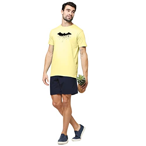 Image of Bewakoof Official Marvel Merchandise Men's Printed Regular Fit Half Sleeve Round Neck Cotton T-Shirt