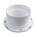 6 Inch Round Air Vent, Adjustable Ball for Jet Diffuser with 360 Degree Rotatable Design for Ceiling or Soffit Ventilation, White ABS Plastic Airflow Outlet Compatible with 6