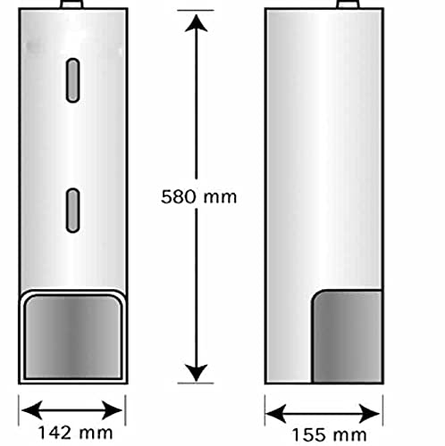 Paperstream - Dispensador de papel higiénico (5 compartimentos, con cerradura), color blanco