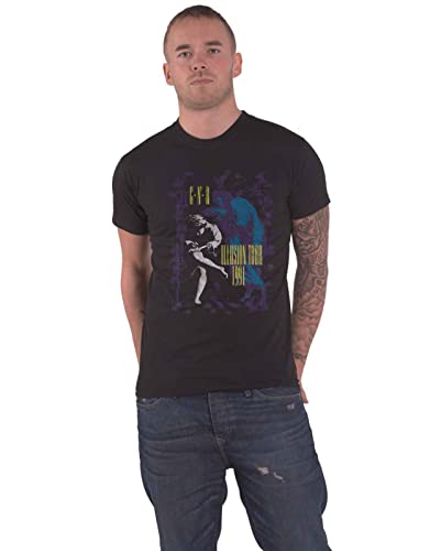 Guns N' Roses Camiseta de manga corta para hombre con texto en inglés'Use Your Illusion Tour 1991...