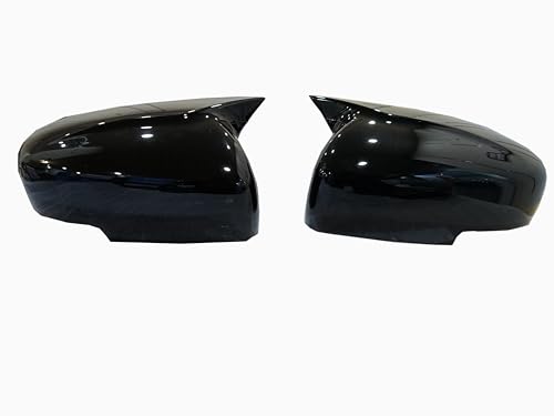 Image of Batman Style Car Side Mirror Covers compatible with New Swift, Baleno, New Dzire (2017-2025), Fronx, Glanza, Ignis, Ciaz, Gloss Black Finish, Set of 2