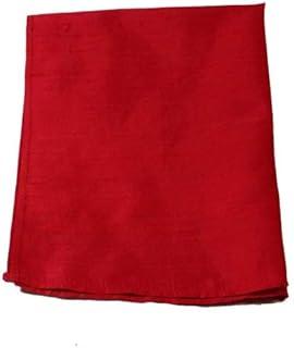 Royal Silk Majestic Crimson Red Silk Dupioni Pocket Square 16â€x16â€ â€“ Crisp, Textured, Heavyweight Silk with Rich Luminous Glow