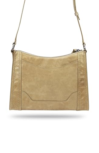 Image of Frye Women's Melissa Zip Crossbody Bag, Stylish Handbag with Adjustable Strap & Pockets