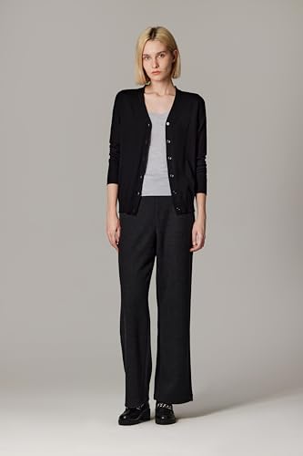 JENNIE LIU Women's 100% Merino Wool V-Neck Cardigan Sweater | Ultra Soft Machine-Washable Sweaters for Women4